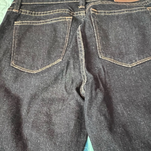 2P LAUREN RALPH LAUREN Womens Blue Zippered Pocketed Straight leg Jeans Petites - Picture 9 of 10